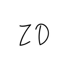 Design your own signature with our free online signature maker. With this signature software, you can create a handwritten (Angelique-Rose-font-FFP) signature for name Z D. Z D signature style 5 images and pictures png