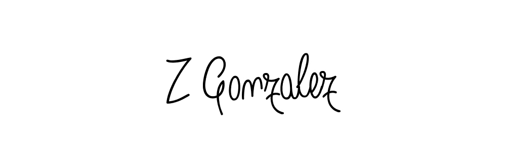 Angelique-Rose-font-FFP is a professional signature style that is perfect for those who want to add a touch of class to their signature. It is also a great choice for those who want to make their signature more unique. Get Z Gonzalez name to fancy signature for free. Z Gonzalez signature style 5 images and pictures png