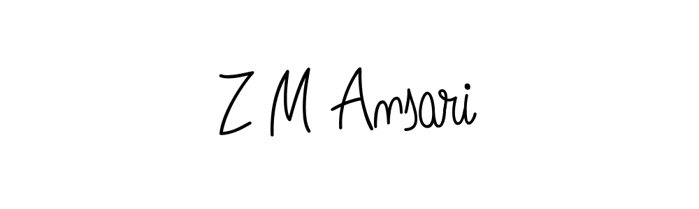 Design your own signature with our free online signature maker. With this signature software, you can create a handwritten (Angelique-Rose-font-FFP) signature for name Z M Ansari. Z M Ansari signature style 5 images and pictures png