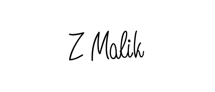 Design your own signature with our free online signature maker. With this signature software, you can create a handwritten (Angelique-Rose-font-FFP) signature for name Z Malik. Z Malik signature style 5 images and pictures png