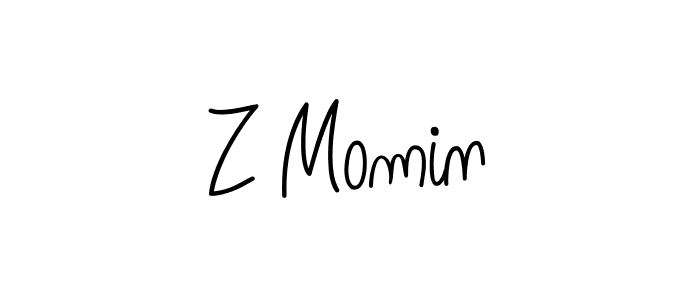 You should practise on your own different ways (Angelique-Rose-font-FFP) to write your name (Z Momin) in signature. don't let someone else do it for you. Z Momin signature style 5 images and pictures png