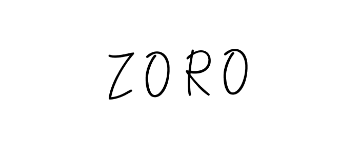 Z O R O stylish signature style. Best Handwritten Sign (Angelique-Rose-font-FFP) for my name. Handwritten Signature Collection Ideas for my name Z O R O. Z O R O signature style 5 images and pictures png