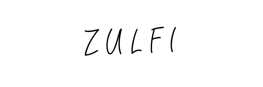 Make a beautiful signature design for name Z U L F I. With this signature (Angelique-Rose-font-FFP) style, you can create a handwritten signature for free. Z U L F I signature style 5 images and pictures png