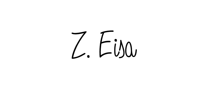 Also You can easily find your signature by using the search form. We will create Z. Eisa name handwritten signature images for you free of cost using Angelique-Rose-font-FFP sign style. Z. Eisa signature style 5 images and pictures png