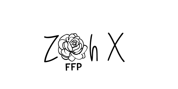 Also we have Z7h X  name is the best signature style. Create professional handwritten signature collection using Angelique-Rose-font-FFP autograph style. Z7h X  signature style 5 images and pictures png