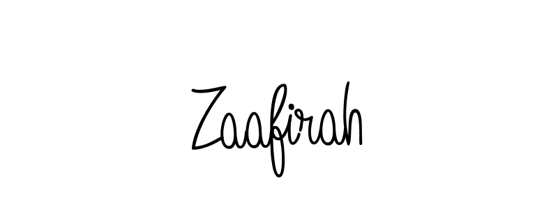 Use a signature maker to create a handwritten signature online. With this signature software, you can design (Angelique-Rose-font-FFP) your own signature for name Zaafirah. Zaafirah signature style 5 images and pictures png