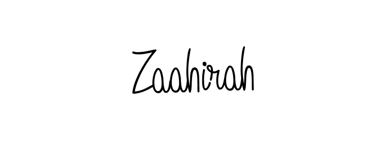 Use a signature maker to create a handwritten signature online. With this signature software, you can design (Angelique-Rose-font-FFP) your own signature for name Zaahirah. Zaahirah signature style 5 images and pictures png