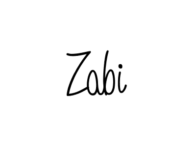 How to make Zabi name signature. Use Angelique-Rose-font-FFP style for creating short signs online. This is the latest handwritten sign. Zabi signature style 5 images and pictures png