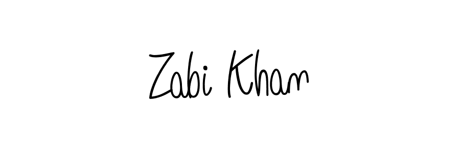 The best way (Angelique-Rose-font-FFP) to make a short signature is to pick only two or three words in your name. The name Zabi Khan include a total of six letters. For converting this name. Zabi Khan signature style 5 images and pictures png