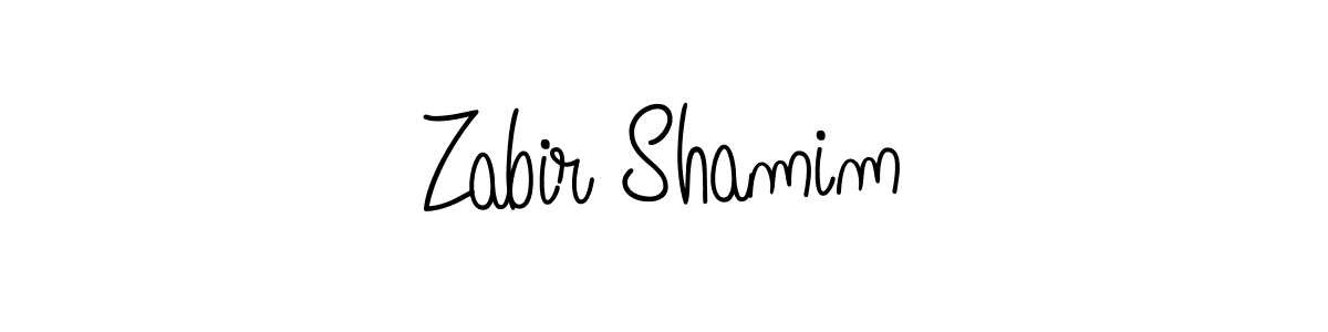 The best way (Angelique-Rose-font-FFP) to make a short signature is to pick only two or three words in your name. The name Zabir Shamim include a total of six letters. For converting this name. Zabir Shamim signature style 5 images and pictures png