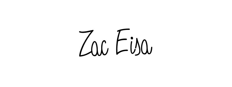 You should practise on your own different ways (Angelique-Rose-font-FFP) to write your name (Zac Eisa) in signature. don't let someone else do it for you. Zac Eisa signature style 5 images and pictures png