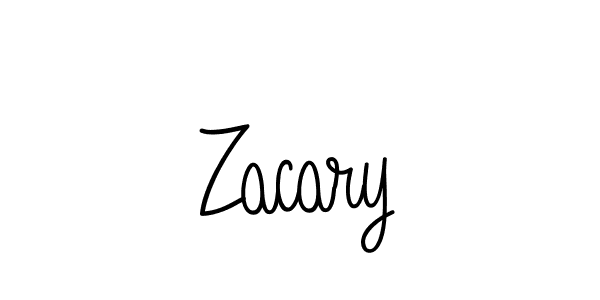 Design your own signature with our free online signature maker. With this signature software, you can create a handwritten (Angelique-Rose-font-FFP) signature for name Zacary. Zacary signature style 5 images and pictures png