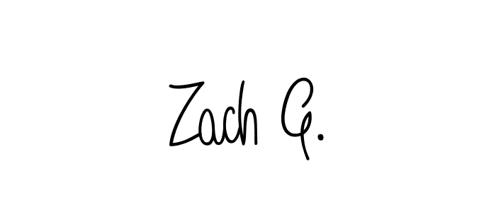 This is the best signature style for the Zach G. name. Also you like these signature font (Angelique-Rose-font-FFP). Mix name signature. Zach G. signature style 5 images and pictures png