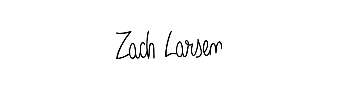 Make a beautiful signature design for name Zach Larsen. With this signature (Angelique-Rose-font-FFP) style, you can create a handwritten signature for free. Zach Larsen signature style 5 images and pictures png