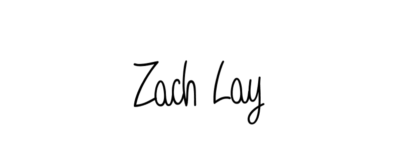 The best way (Angelique-Rose-font-FFP) to make a short signature is to pick only two or three words in your name. The name Zach Lay include a total of six letters. For converting this name. Zach Lay signature style 5 images and pictures png