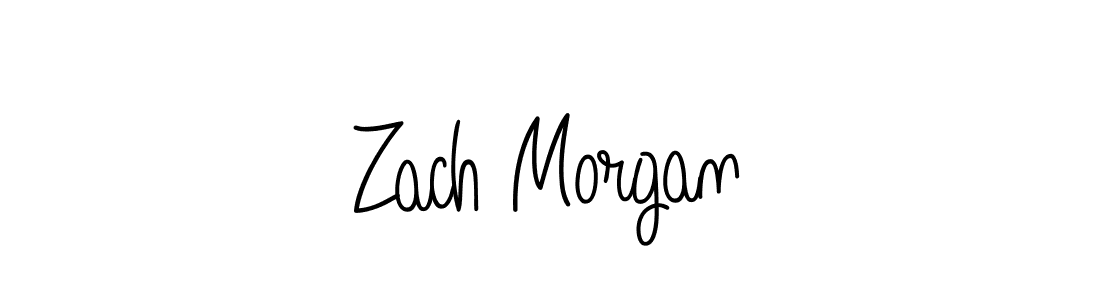 Make a beautiful signature design for name Zach Morgan. With this signature (Angelique-Rose-font-FFP) style, you can create a handwritten signature for free. Zach Morgan signature style 5 images and pictures png