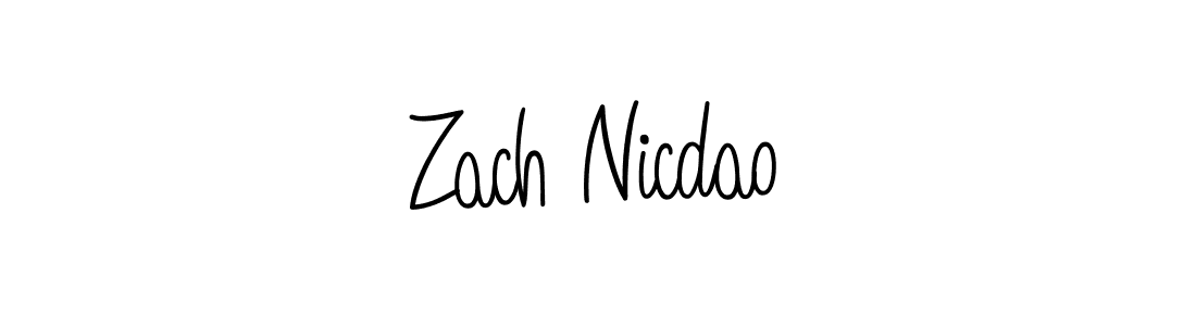 Create a beautiful signature design for name Zach Nicdao. With this signature (Angelique-Rose-font-FFP) fonts, you can make a handwritten signature for free. Zach Nicdao signature style 5 images and pictures png