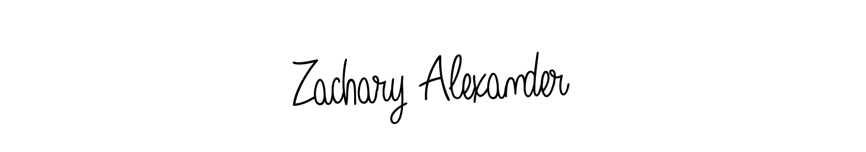 Zachary Alexander stylish signature style. Best Handwritten Sign (Angelique-Rose-font-FFP) for my name. Handwritten Signature Collection Ideas for my name Zachary Alexander. Zachary Alexander signature style 5 images and pictures png