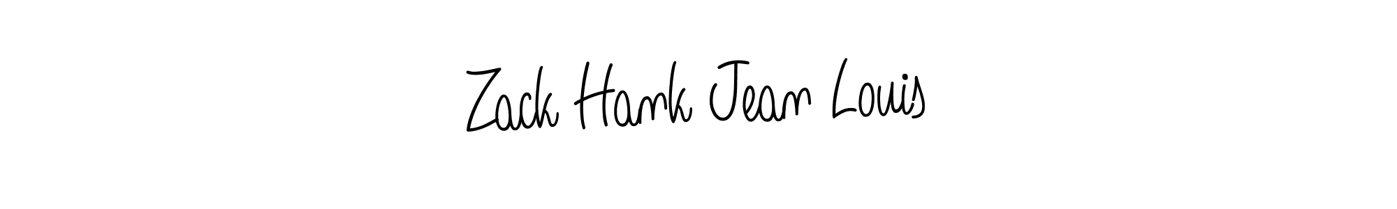 How to make Zack Hank Jean Louis name signature. Use Angelique-Rose-font-FFP style for creating short signs online. This is the latest handwritten sign. Zack Hank Jean Louis signature style 5 images and pictures png