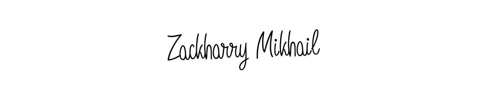 Design your own signature with our free online signature maker. With this signature software, you can create a handwritten (Angelique-Rose-font-FFP) signature for name Zackharry Mikhail. Zackharry Mikhail signature style 5 images and pictures png