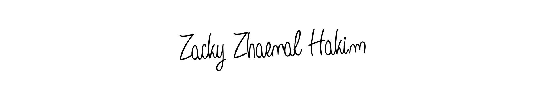 Zacky Zhaenal Hakim stylish signature style. Best Handwritten Sign (Angelique-Rose-font-FFP) for my name. Handwritten Signature Collection Ideas for my name Zacky Zhaenal Hakim. Zacky Zhaenal Hakim signature style 5 images and pictures png