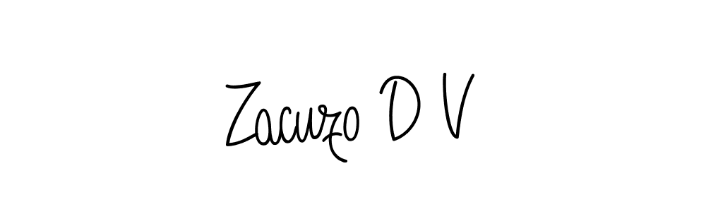 Here are the top 10 professional signature styles for the name Zacuzo D V. These are the best autograph styles you can use for your name. Zacuzo D V signature style 5 images and pictures png