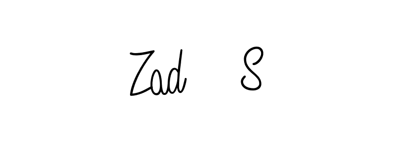 Zad    S stylish signature style. Best Handwritten Sign (Angelique-Rose-font-FFP) for my name. Handwritten Signature Collection Ideas for my name Zad    S. Zad    S signature style 5 images and pictures png