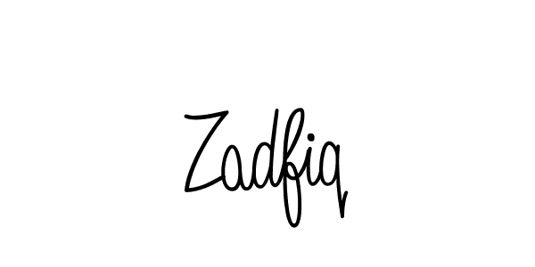Use a signature maker to create a handwritten signature online. With this signature software, you can design (Angelique-Rose-font-FFP) your own signature for name Zadfiq. Zadfiq signature style 5 images and pictures png