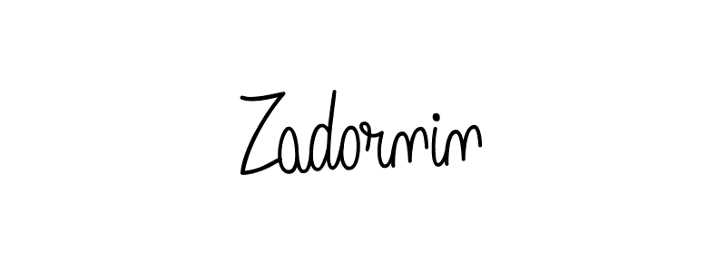 Use a signature maker to create a handwritten signature online. With this signature software, you can design (Angelique-Rose-font-FFP) your own signature for name Zadornin. Zadornin signature style 5 images and pictures png