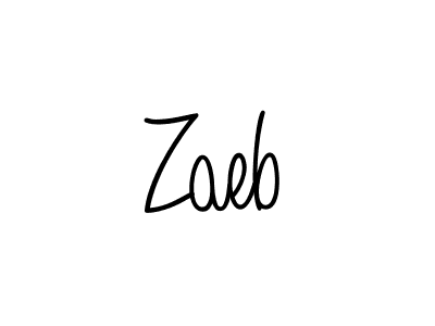 Design your own signature with our free online signature maker. With this signature software, you can create a handwritten (Angelique-Rose-font-FFP) signature for name Zaeb. Zaeb signature style 5 images and pictures png