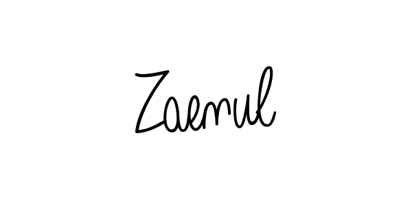 Design your own signature with our free online signature maker. With this signature software, you can create a handwritten (Angelique-Rose-font-FFP) signature for name Zaenul. Zaenul signature style 5 images and pictures png