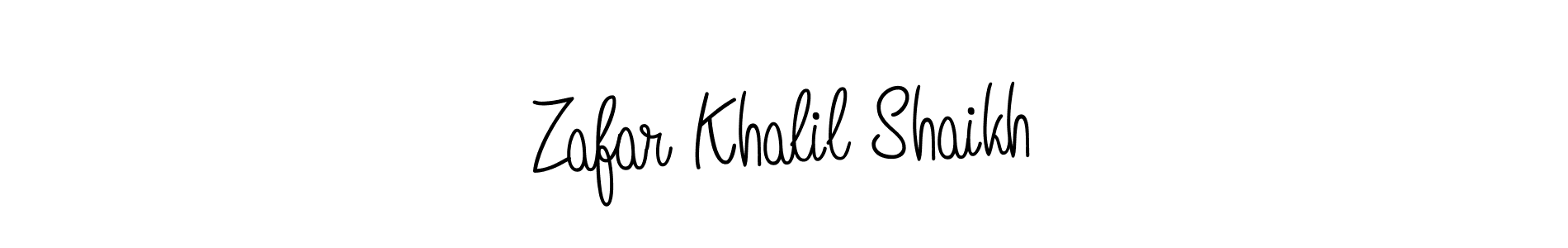 It looks lik you need a new signature style for name Zafar Khalil Shaikh. Design unique handwritten (Angelique-Rose-font-FFP) signature with our free signature maker in just a few clicks. Zafar Khalil Shaikh signature style 5 images and pictures png