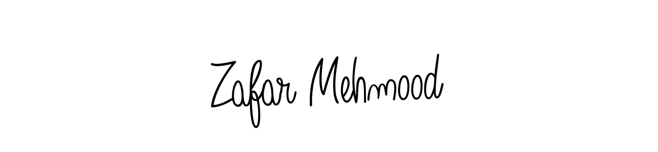 You should practise on your own different ways (Angelique-Rose-font-FFP) to write your name (Zafar Mehmood) in signature. don't let someone else do it for you. Zafar Mehmood signature style 5 images and pictures png