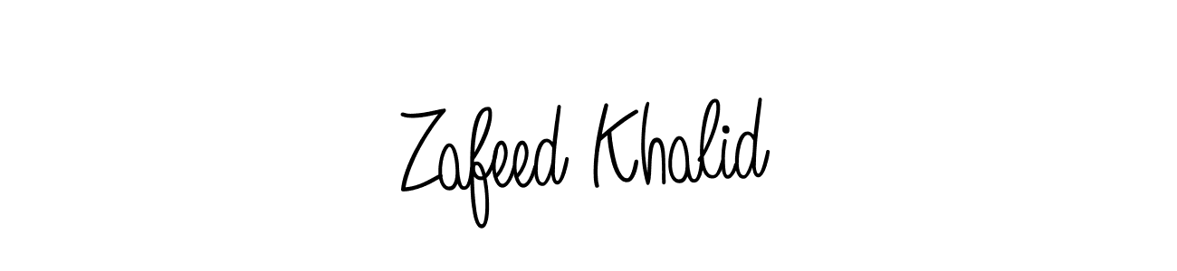 The best way (Angelique-Rose-font-FFP) to make a short signature is to pick only two or three words in your name. The name Zafeed Khalid include a total of six letters. For converting this name. Zafeed Khalid signature style 5 images and pictures png