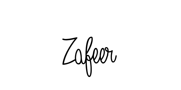 You should practise on your own different ways (Angelique-Rose-font-FFP) to write your name (Zafeer) in signature. don't let someone else do it for you. Zafeer signature style 5 images and pictures png