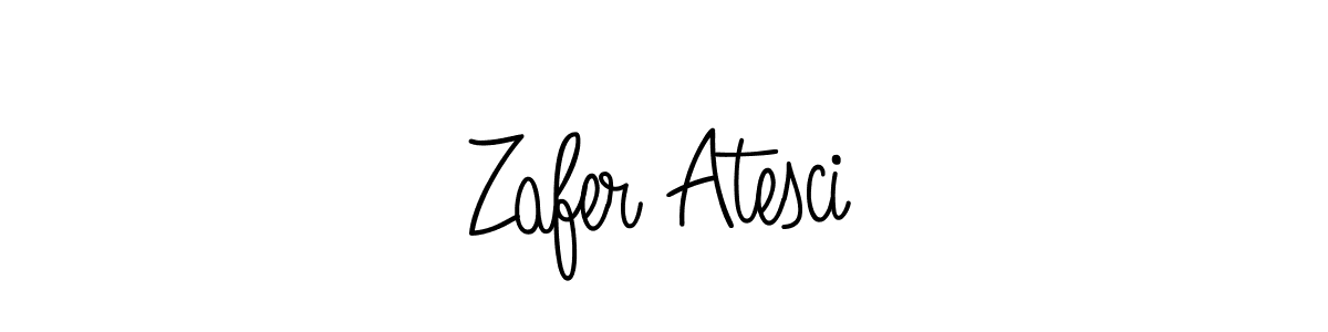 Use a signature maker to create a handwritten signature online. With this signature software, you can design (Angelique-Rose-font-FFP) your own signature for name Zafer Atesci. Zafer Atesci signature style 5 images and pictures png