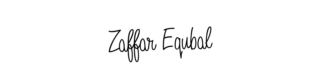 Use a signature maker to create a handwritten signature online. With this signature software, you can design (Angelique-Rose-font-FFP) your own signature for name Zaffar Equbal. Zaffar Equbal signature style 5 images and pictures png