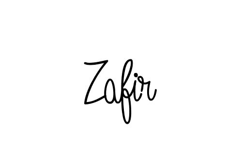 Use a signature maker to create a handwritten signature online. With this signature software, you can design (Angelique-Rose-font-FFP) your own signature for name Zafir. Zafir signature style 5 images and pictures png