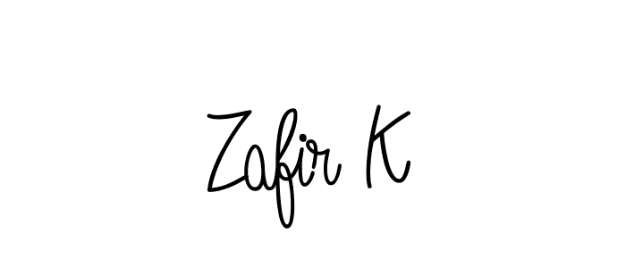 This is the best signature style for the Zafir K name. Also you like these signature font (Angelique-Rose-font-FFP). Mix name signature. Zafir K signature style 5 images and pictures png