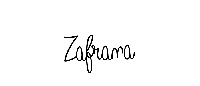 Use a signature maker to create a handwritten signature online. With this signature software, you can design (Angelique-Rose-font-FFP) your own signature for name Zafrana. Zafrana signature style 5 images and pictures png