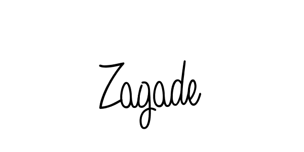 Create a beautiful signature design for name Zagade. With this signature (Angelique-Rose-font-FFP) fonts, you can make a handwritten signature for free. Zagade signature style 5 images and pictures png