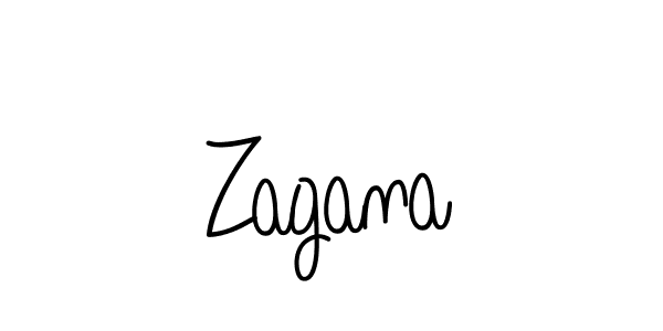 Make a beautiful signature design for name Zagana. With this signature (Angelique-Rose-font-FFP) style, you can create a handwritten signature for free. Zagana signature style 5 images and pictures png