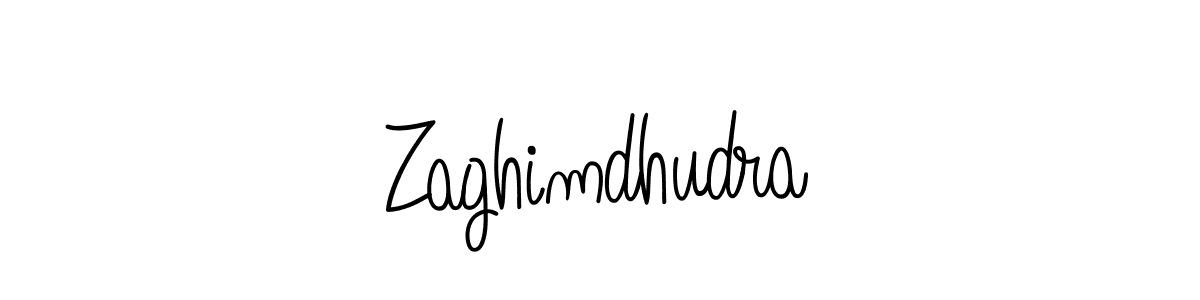 Make a beautiful signature design for name Zaghimdhudra. With this signature (Angelique-Rose-font-FFP) style, you can create a handwritten signature for free. Zaghimdhudra signature style 5 images and pictures png