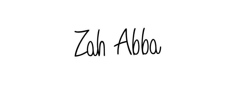 How to make Zah Abba name signature. Use Angelique-Rose-font-FFP style for creating short signs online. This is the latest handwritten sign. Zah Abba signature style 5 images and pictures png