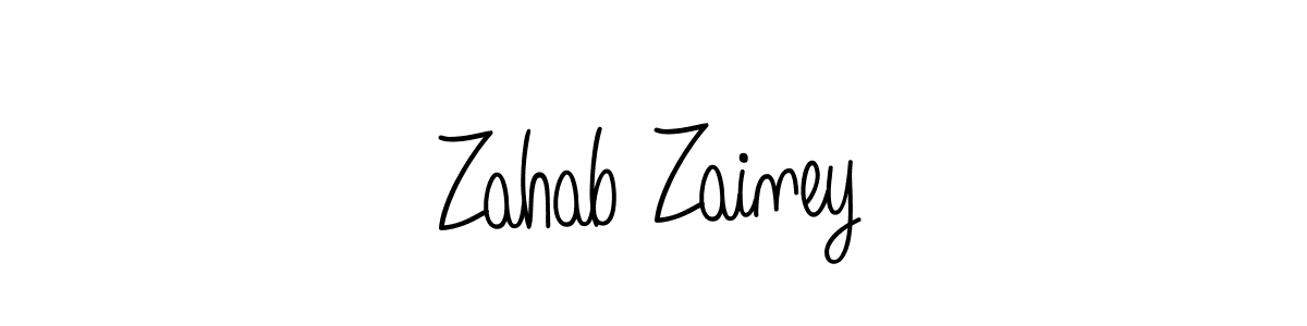 How to Draw Zahab Zainey signature style? Angelique-Rose-font-FFP is a latest design signature styles for name Zahab Zainey. Zahab Zainey signature style 5 images and pictures png