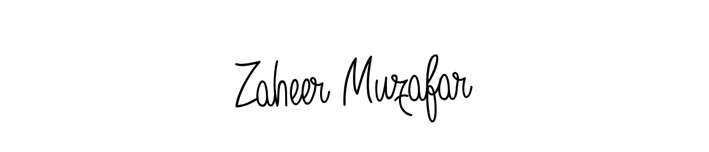Make a beautiful signature design for name Zaheer Muzafar. With this signature (Angelique-Rose-font-FFP) style, you can create a handwritten signature for free. Zaheer Muzafar signature style 5 images and pictures png