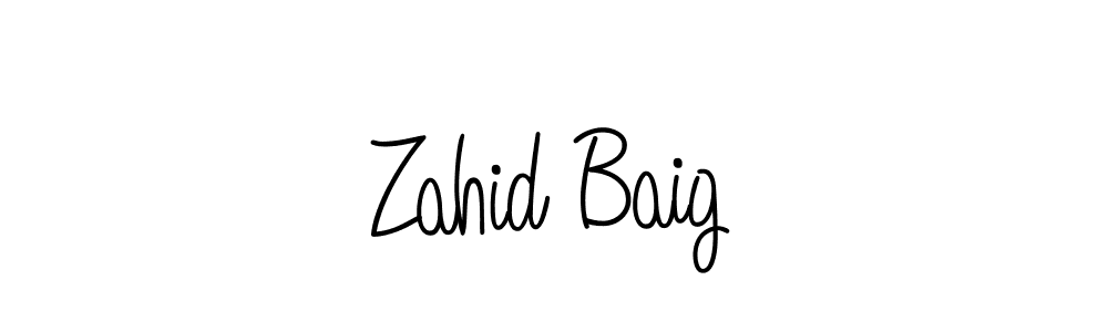 Design your own signature with our free online signature maker. With this signature software, you can create a handwritten (Angelique-Rose-font-FFP) signature for name Zahid Baig. Zahid Baig signature style 5 images and pictures png