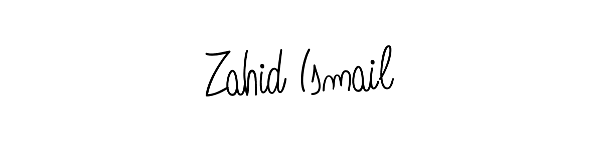You should practise on your own different ways (Angelique-Rose-font-FFP) to write your name (Zahid Ismail) in signature. don't let someone else do it for you. Zahid Ismail signature style 5 images and pictures png