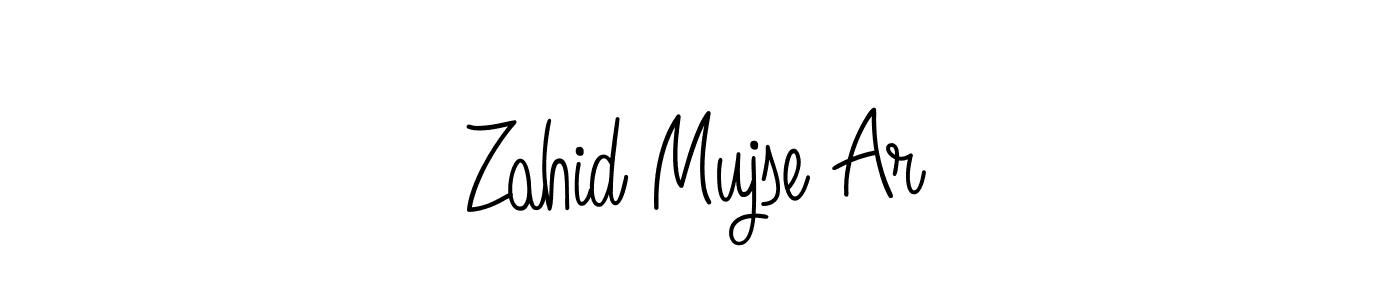 Design your own signature with our free online signature maker. With this signature software, you can create a handwritten (Angelique-Rose-font-FFP) signature for name Zahid Mujse Ar. Zahid Mujse Ar signature style 5 images and pictures png