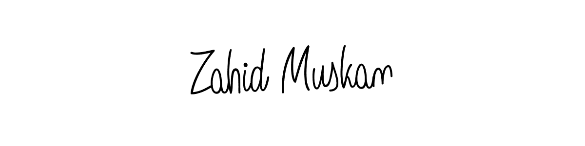 You should practise on your own different ways (Angelique-Rose-font-FFP) to write your name (Zahid Muskan) in signature. don't let someone else do it for you. Zahid Muskan signature style 5 images and pictures png